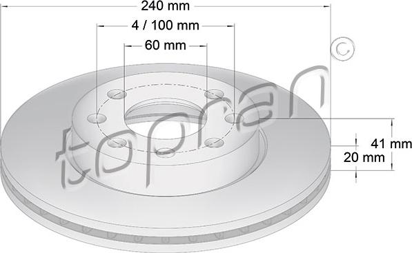 Topran 206 121 - Bremsscheibe alexcarstop-ersatzteile.com