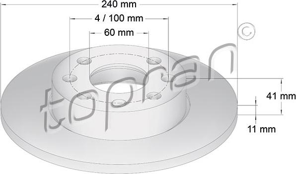 Topran 206 122 - Bremsscheibe alexcarstop-ersatzteile.com