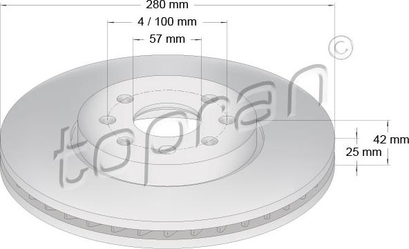 Topran 206 858 - Bremsscheibe alexcarstop-ersatzteile.com