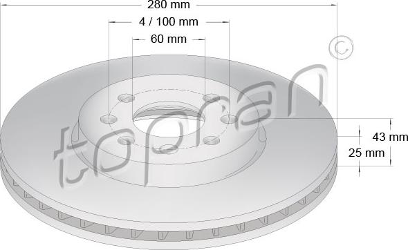 Topran 207 179 - Bremsscheibe alexcarstop-ersatzteile.com