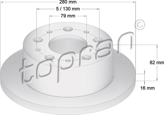 Topran 721 184 - Bremsscheibe alexcarstop-ersatzteile.com