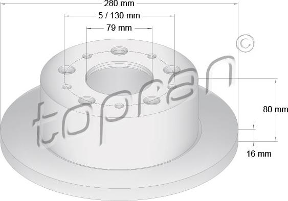 Topran 722 597 - Bremsscheibe alexcarstop-ersatzteile.com