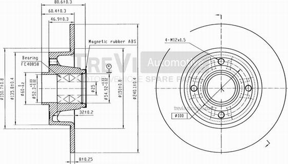 Trevi Automotive BD1071 - Bremsscheibe alexcarstop-ersatzteile.com