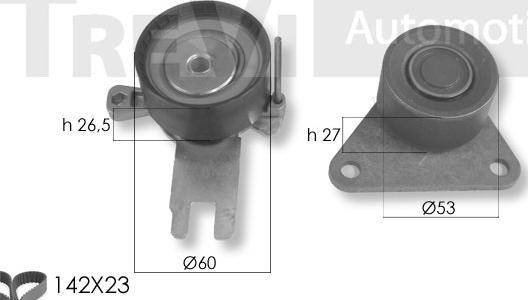 Trevi Automotive KD1429 - Zahnriemensatz alexcarstop-ersatzteile.com