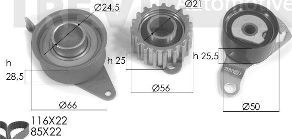 Trevi Automotive KD1157 - Zahnriemensatz alexcarstop-ersatzteile.com