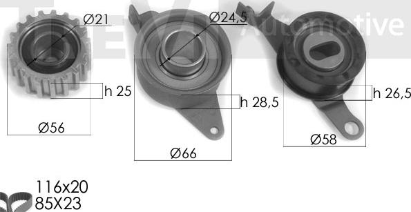 Trevi Automotive KD1124 - Zahnriemensatz alexcarstop-ersatzteile.com