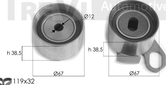 Trevi Automotive KD1343 - Zahnriemensatz alexcarstop-ersatzteile.com