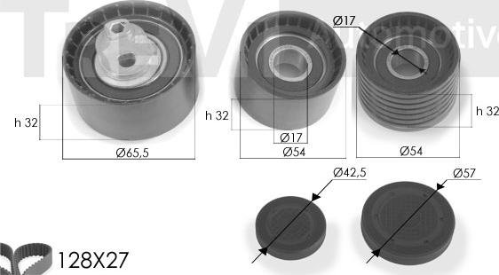 Trevi Automotive KD1245 - Zahnriemensatz alexcarstop-ersatzteile.com