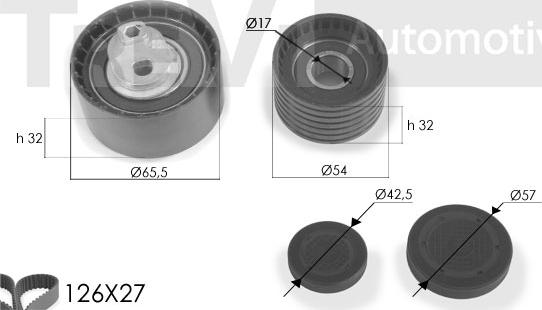 Trevi Automotive KD1247 - Zahnriemensatz alexcarstop-ersatzteile.com