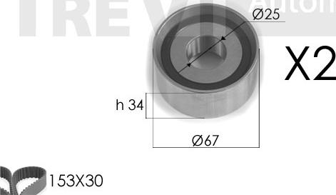 Trevi Automotive KD1218 - Zahnriemensatz alexcarstop-ersatzteile.com