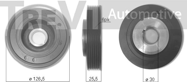 Trevi Automotive PC1080 - Riemenscheibe, Kurbelwelle alexcarstop-ersatzteile.com