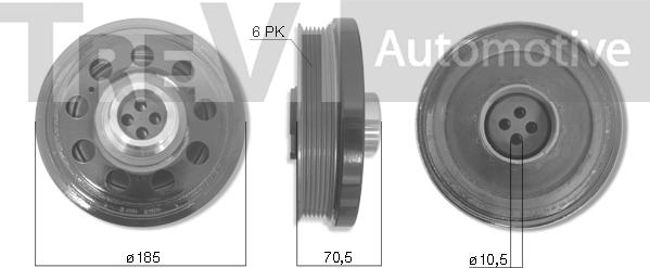 Trevi Automotive PC1274 - Riemenscheibe, Kurbelwelle alexcarstop-ersatzteile.com