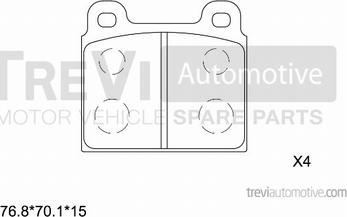 Trevi Automotive PF1031 - Bremsbelagsatz, Scheibenbremse alexcarstop-ersatzteile.com