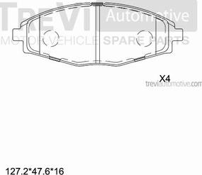 Trevi Automotive PF1071 - Bremsbelagsatz, Scheibenbremse alexcarstop-ersatzteile.com