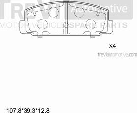 Trevi Automotive PF1356 - Bremsbelagsatz, Scheibenbremse alexcarstop-ersatzteile.com