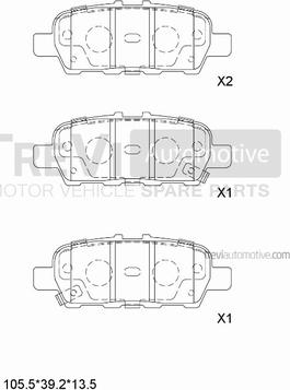 Trevi Automotive PF1226 - Bremsbelagsatz, Scheibenbremse alexcarstop-ersatzteile.com