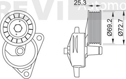 Trevi Automotive TA1493 - Riemenspanner, Keilrippenriemen alexcarstop-ersatzteile.com