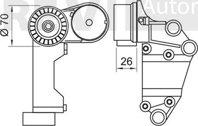 Trevi Automotive TA1569 - Riemenspanner, Keilrippenriemen alexcarstop-ersatzteile.com