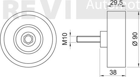 Trevi Automotive TA1505 - Umlenk / Führungsrolle, Keilrippenriemen alexcarstop-ersatzteile.com