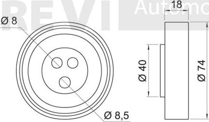 Trevi Automotive TA1512 - Umlenk / Führungsrolle, Keilrippenriemen alexcarstop-ersatzteile.com