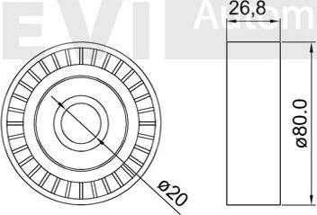 Trevi Automotive TA1152 - Umlenk / Führungsrolle, Keilrippenriemen alexcarstop-ersatzteile.com