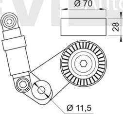 Trevi Automotive TA1760 - Riemenspanner, Keilrippenriemen alexcarstop-ersatzteile.com