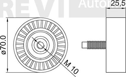 Trevi Automotive TA2065 - Umlenk / Führungsrolle, Keilrippenriemen alexcarstop-ersatzteile.com