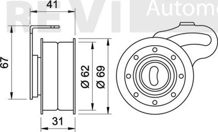 Trevi Automotive TD1493 - Spannrolle, Zahnriemen alexcarstop-ersatzteile.com