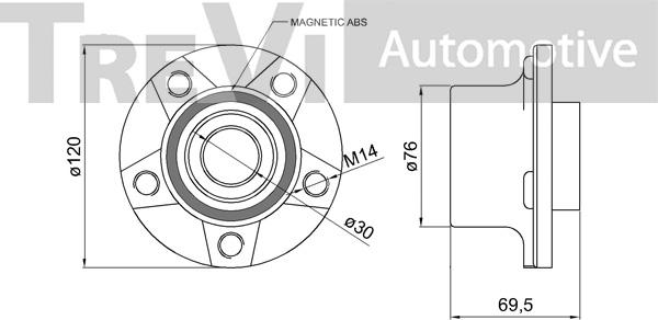 Trevi Automotive WB1970 - Radlagersatz alexcarstop-ersatzteile.com