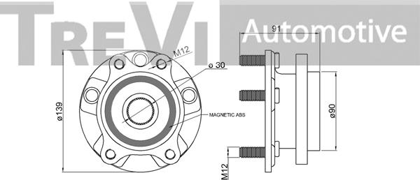 Trevi Automotive WB1072 - Radlagersatz alexcarstop-ersatzteile.com