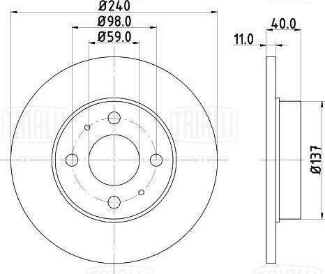 Trialli DF 190509 - Bremsscheibe alexcarstop-ersatzteile.com