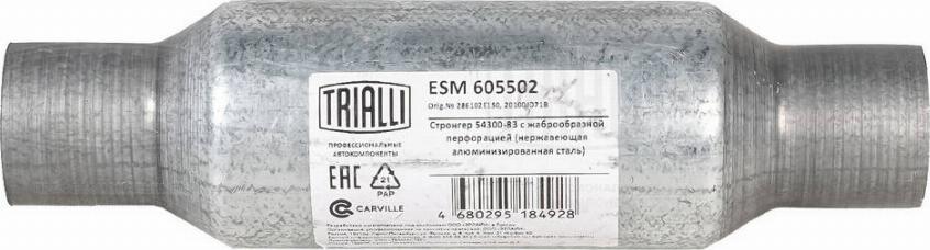 Trialli ESM 605502 - Mittelschalldämpfer, Universal alexcarstop-ersatzteile.com