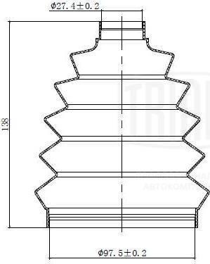 Trialli FG 1601 - Faltenbalg, Antriebswelle alexcarstop-ersatzteile.com