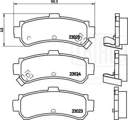 Trialli PF 4079 - Bremsbelagsatz, Scheibenbremse alexcarstop-ersatzteile.com