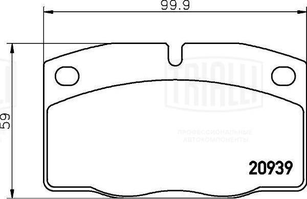 Trialli PF 4311 - Bremsbelagsatz, Scheibenbremse alexcarstop-ersatzteile.com