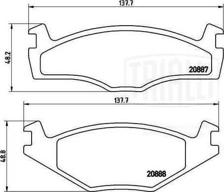 Trialli PF 4372 - Bremsbelagsatz, Scheibenbremse alexcarstop-ersatzteile.com