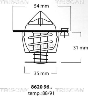 Triscan 8620 9691 - Thermostat, Kühlmittel alexcarstop-ersatzteile.com