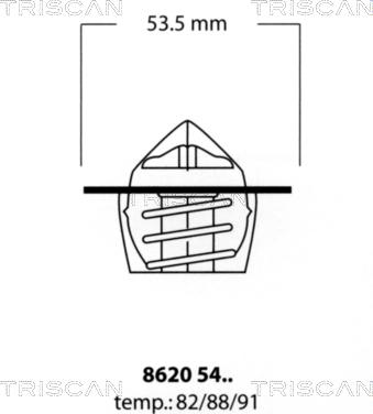 Triscan 8620 5488 - Thermostat, Kühlmittel alexcarstop-ersatzteile.com