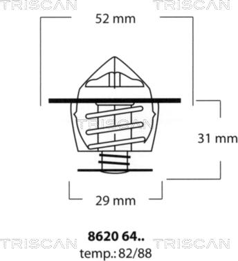 Triscan 8620 6482 - Thermostat, Kühlmittel alexcarstop-ersatzteile.com