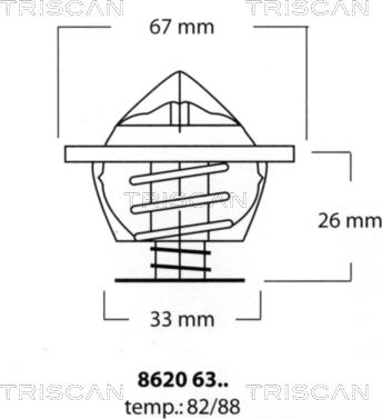 Triscan 8620 6382 - Thermostat, Kühlmittel alexcarstop-ersatzteile.com