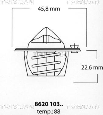 Triscan 8620 10388 - Thermostat, Kühlmittel alexcarstop-ersatzteile.com