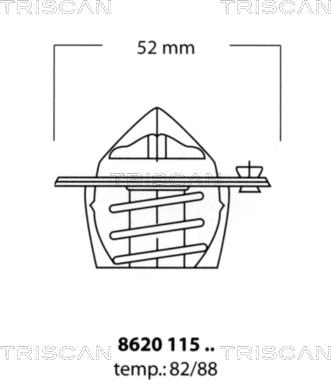 Triscan 8620 11588 - Thermostat, Kühlmittel alexcarstop-ersatzteile.com