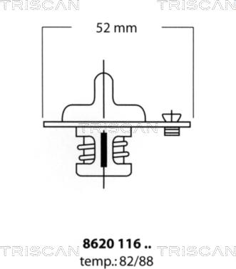 Triscan 8620 11688 - Thermostat, Kühlmittel alexcarstop-ersatzteile.com