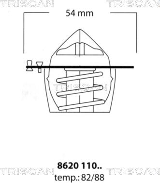 Triscan 8620 11082 - Thermostat, Kühlmittel alexcarstop-ersatzteile.com