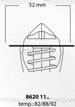 Triscan 8620 1188 - Thermostat, Kühlmittel alexcarstop-ersatzteile.com