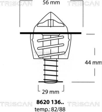 Triscan 8620 13688 - Thermostat, Kühlmittel alexcarstop-ersatzteile.com