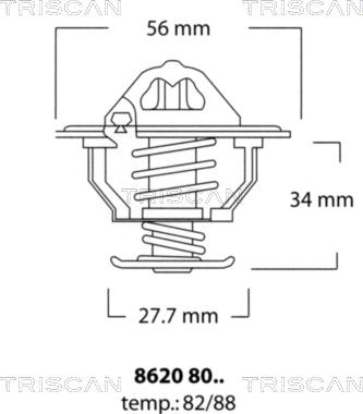 Triscan 8620 8088 - Thermostat, Kühlmittel alexcarstop-ersatzteile.com