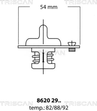 Triscan 8620 2992 - Thermostat, Kühlmittel alexcarstop-ersatzteile.com