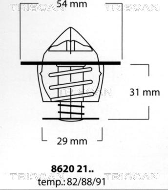 Triscan 8620 2191 - Thermostat, Kühlmittel alexcarstop-ersatzteile.com