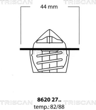 Triscan 8620 2782 - Thermostat, Kühlmittel alexcarstop-ersatzteile.com